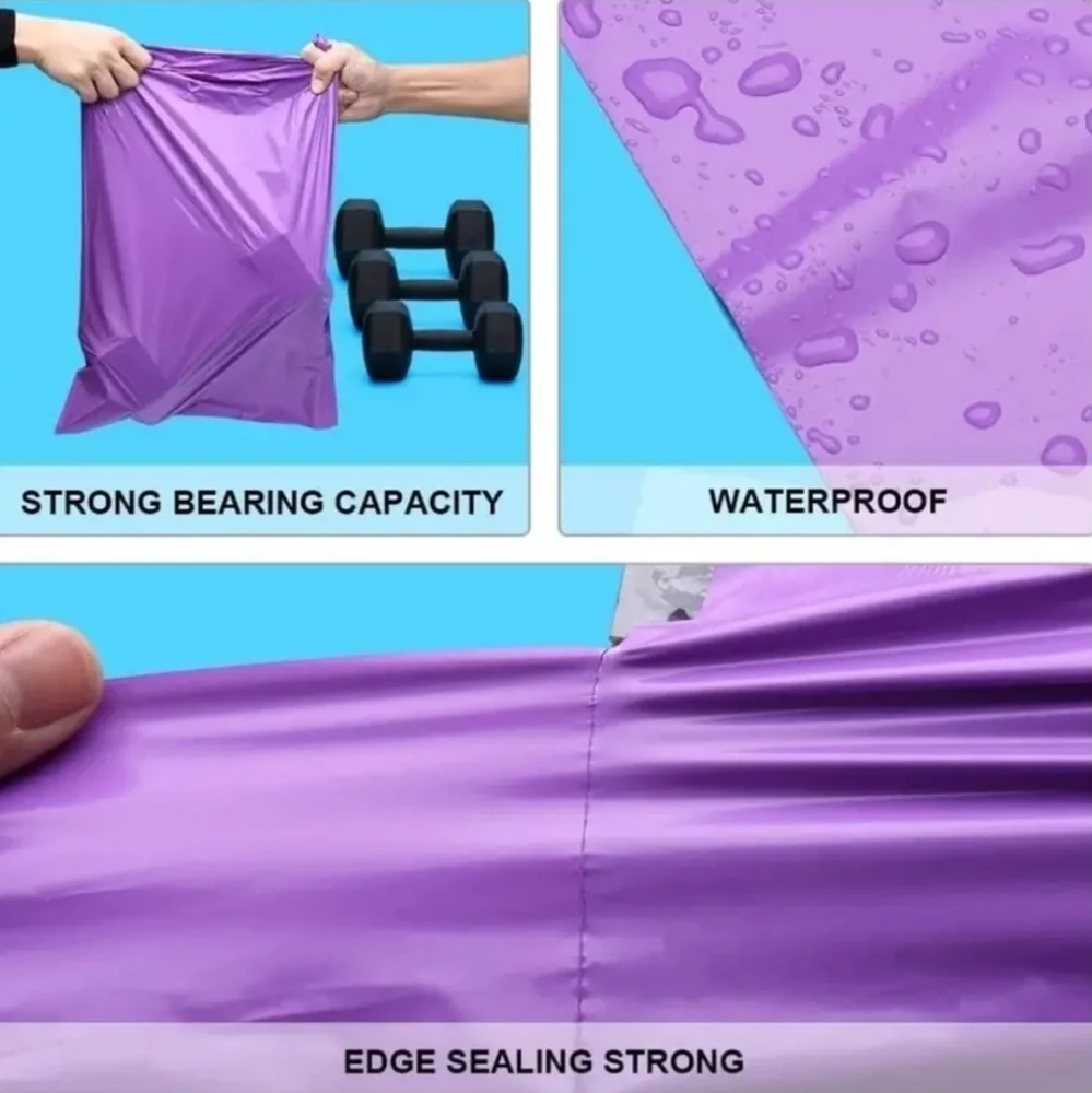 Purple Poly Mailing Bags for Shipping Supplies 10X13 Qty 15